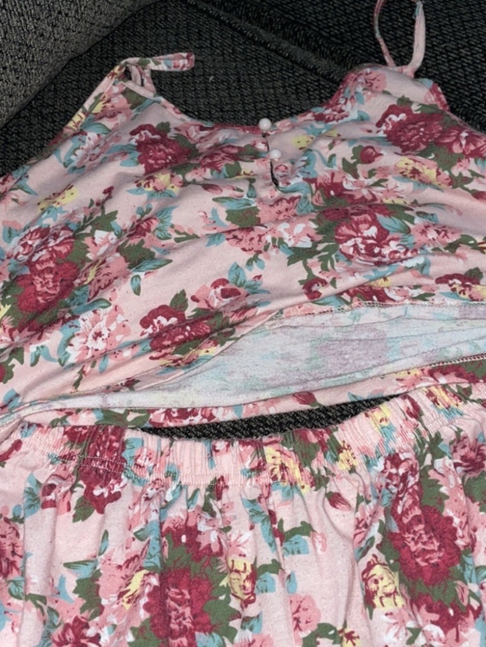 SIZE X-LARGE XL FLORAL PAJAMA SET TANK AND SHORT LOT5971
